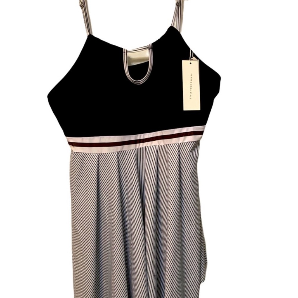 Swim Dress Top With Shark Bite Hem